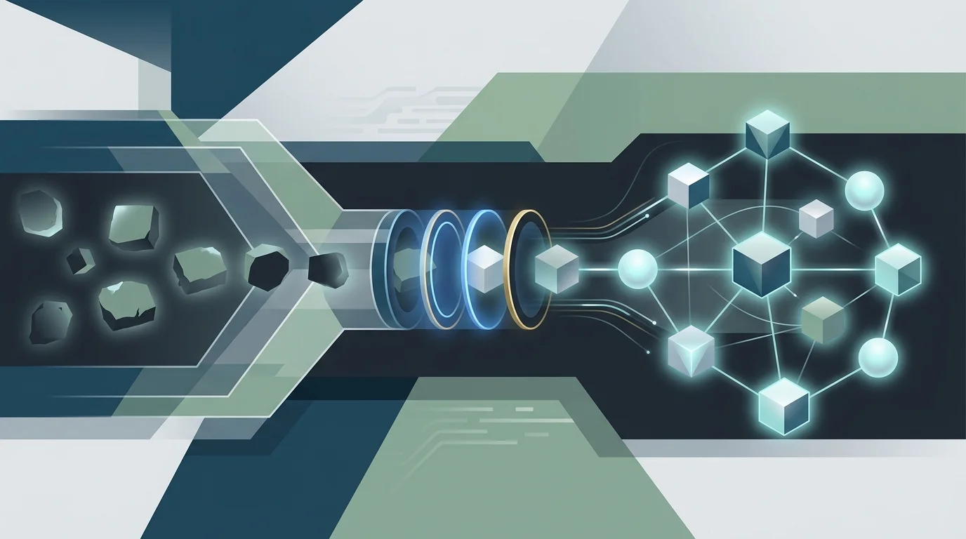 Abstract representation of an automated SEO content pipeline