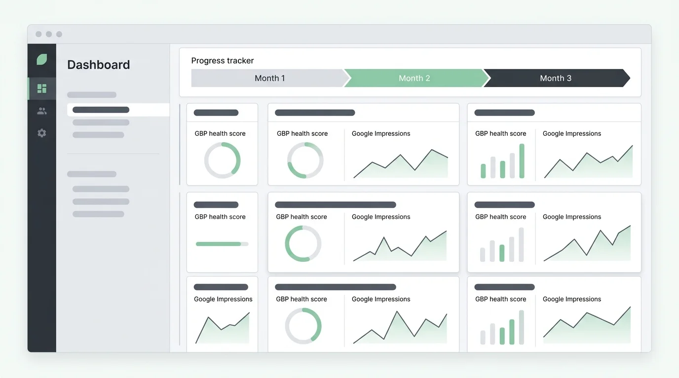 local search visibility dashboard for restaurant groups