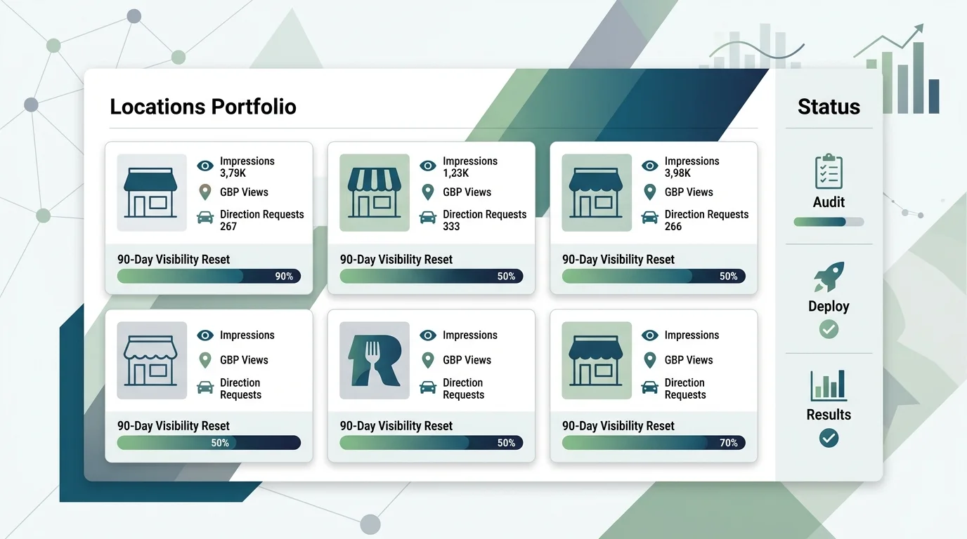 restaurant group local visibility marketing dashboard
