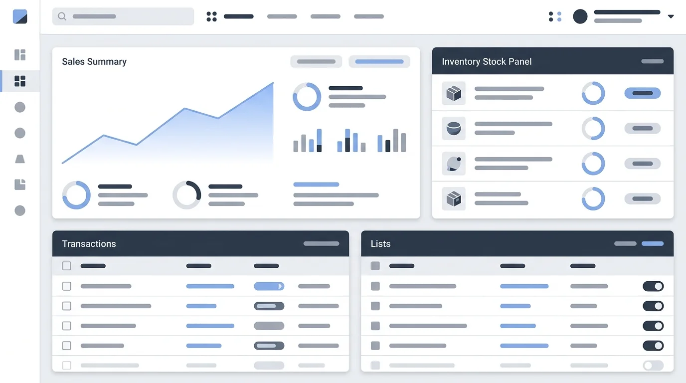 cloud-based POS software dashboard for small business