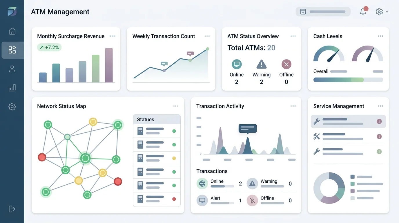 business ATM surcharge income dashboard