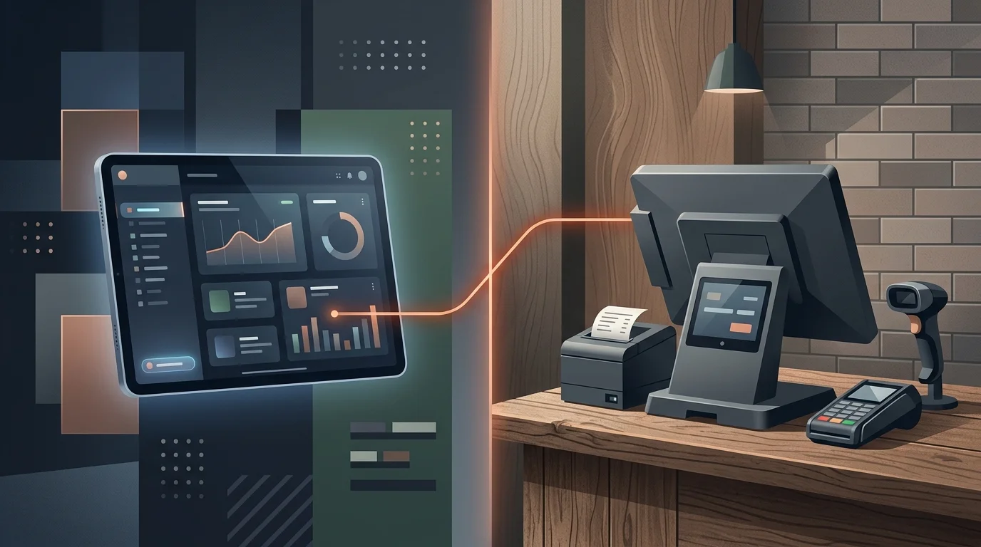 Side-by-side visual comparison of restaurant point of sale software systems and local merchant service hardware bundles