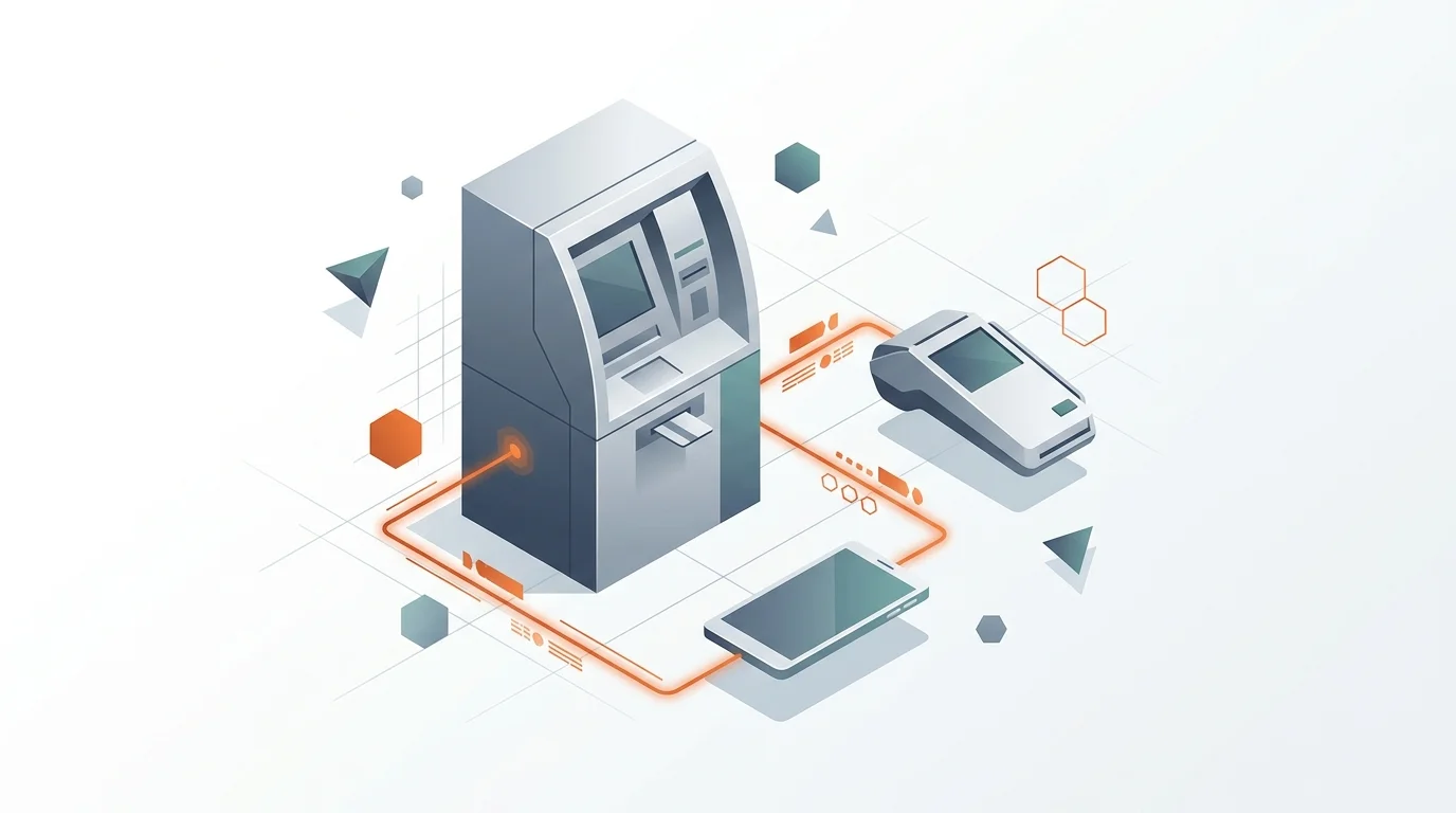 Modern financial technology platforms integrating point-of-sale terminals with business ATM placements