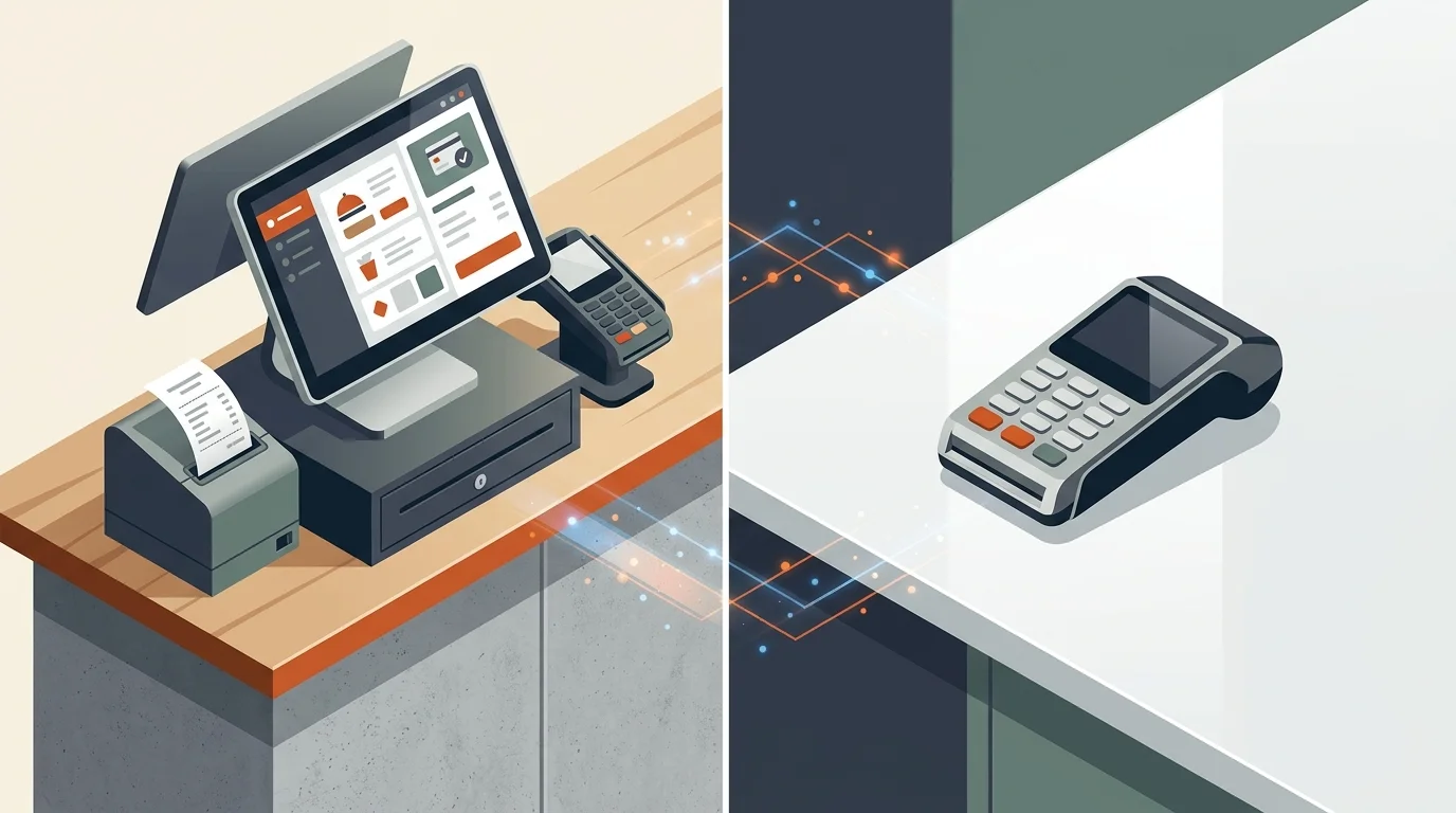 Comparison of comprehensive restaurant point of sale platforms versus standalone mobile electronic payment terminals