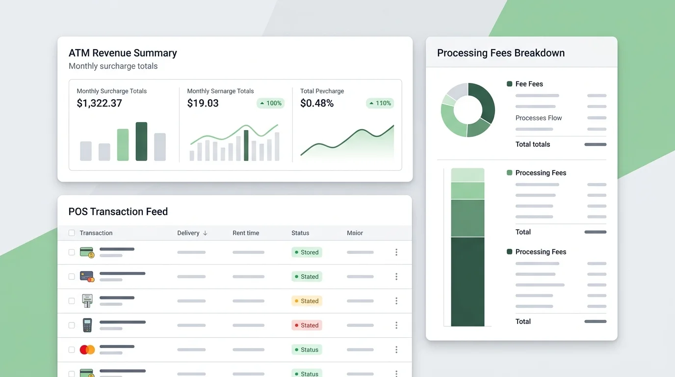 restaurant ATM and POS management dashboard